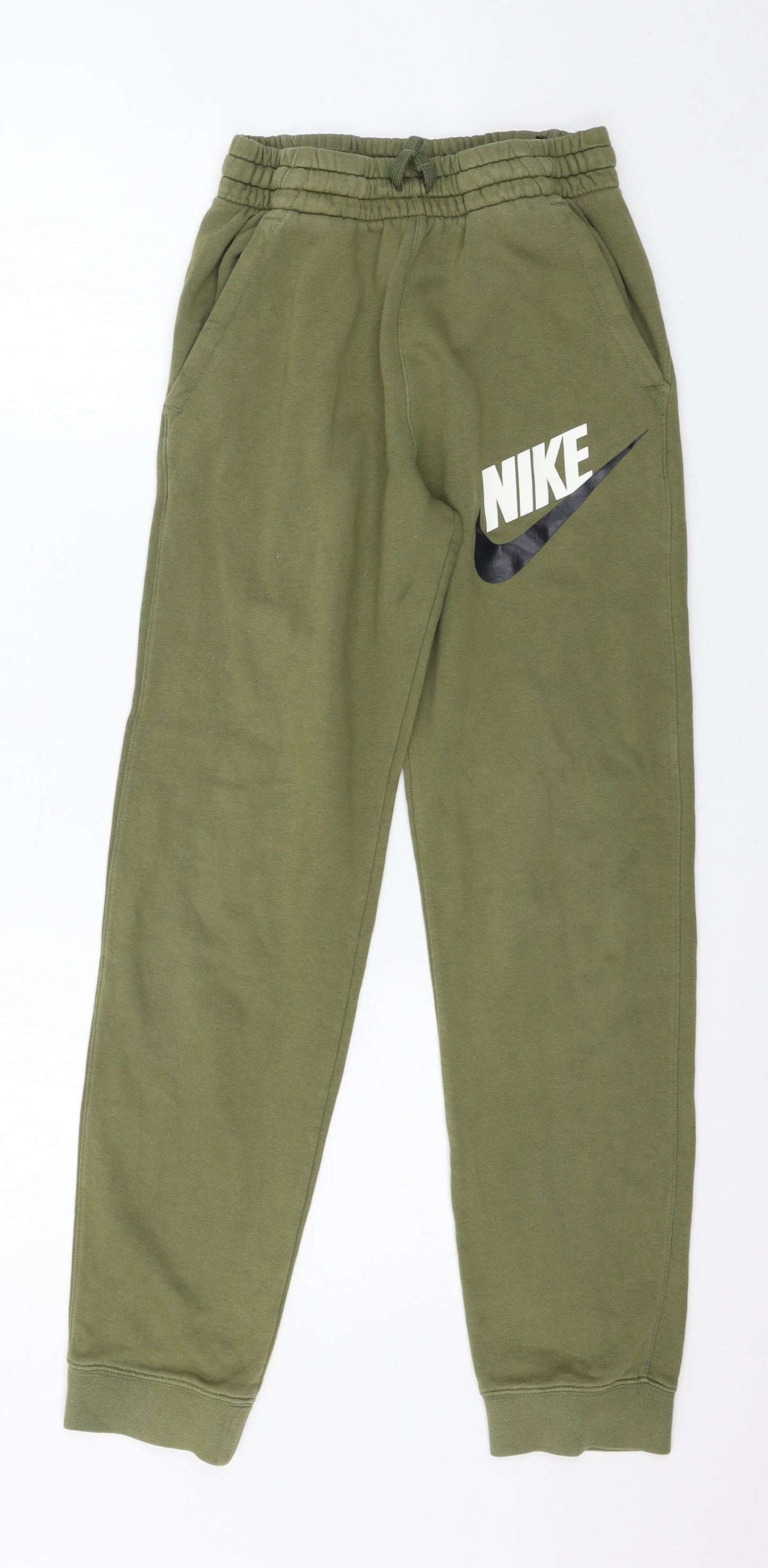 Nike Boys Green  Jersey Jogger Trousers Size 13-14 Years