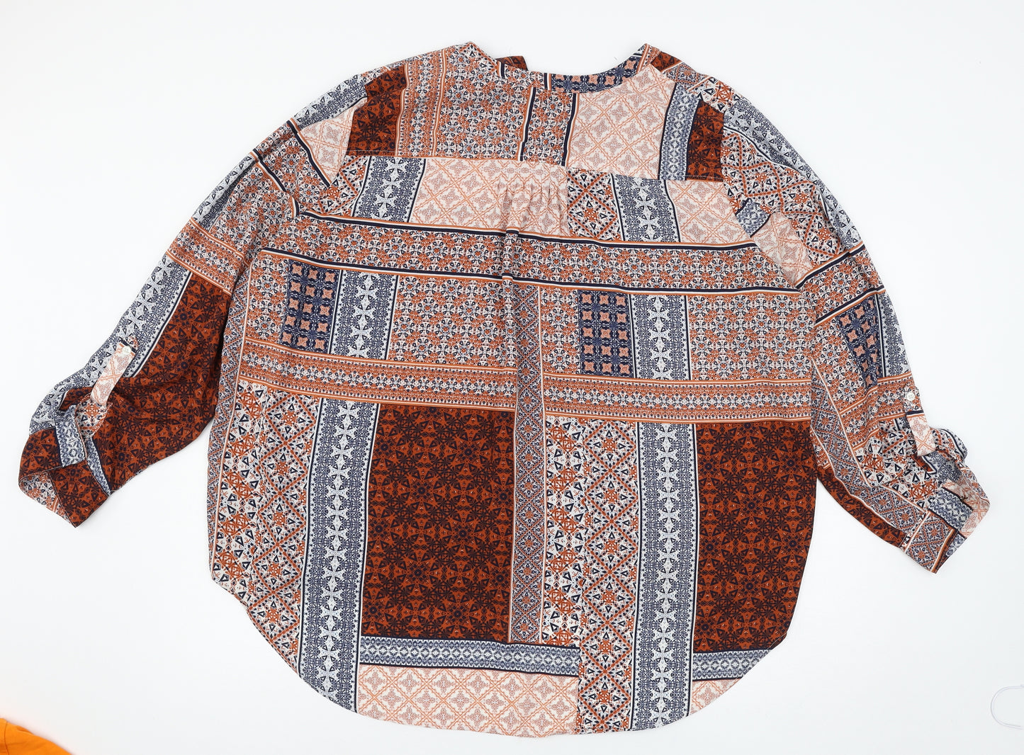 TU Womens Multicoloured Geometric  Basic Blouse Size 20