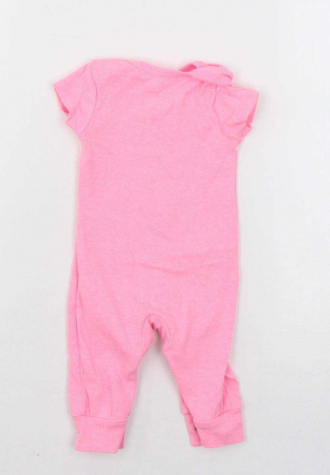 Preworn Girls Pink Geometric Jersey Babygrow One-Piece Size 0-3 Months  - Best Sister