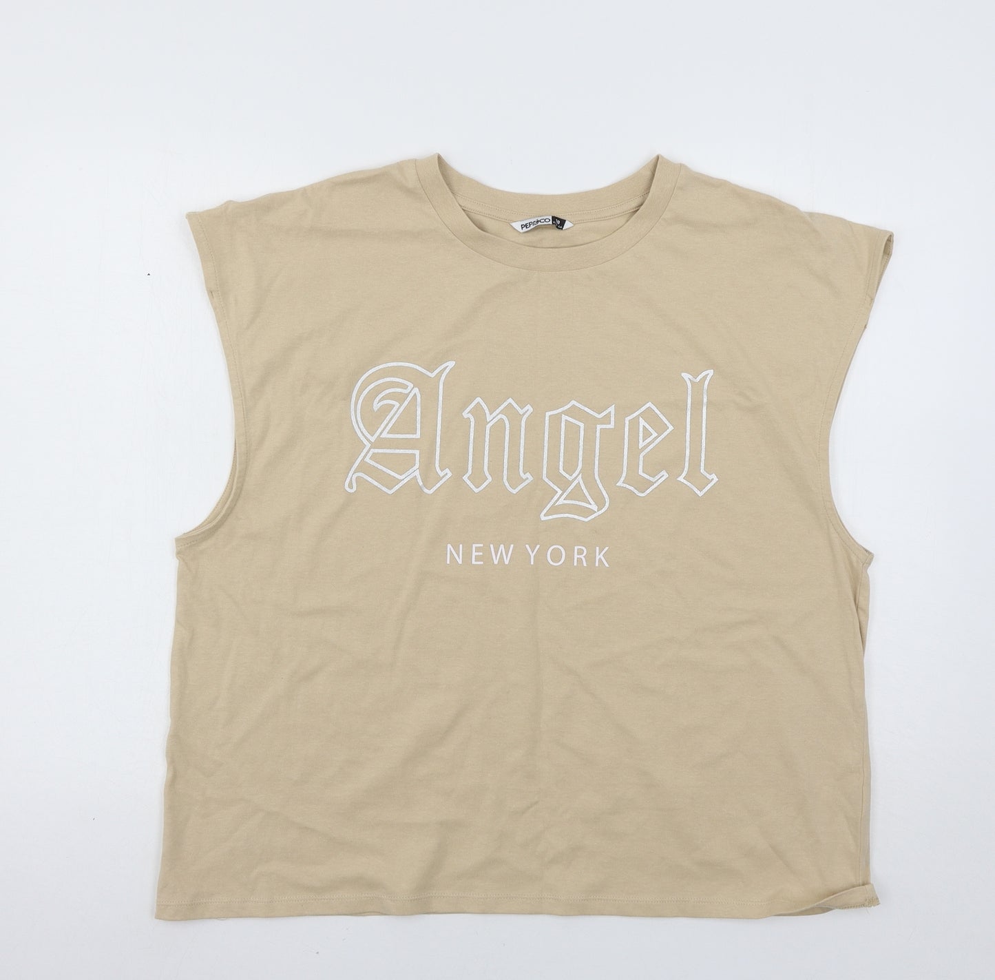 PEP & CO Womens Brown  Jersey Basic T-Shirt Size 18  - Angel