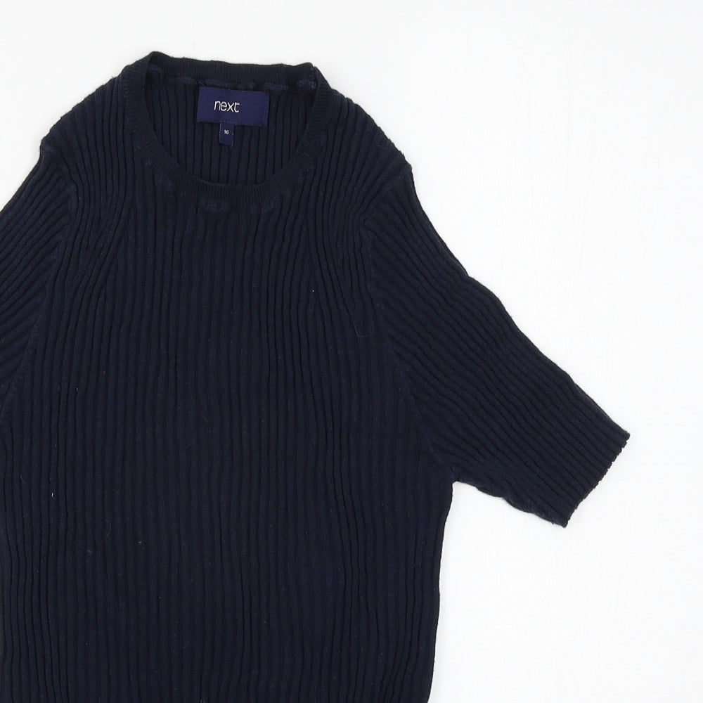 NEXT Womens Blue  Knit Basic T-Shirt Size 16