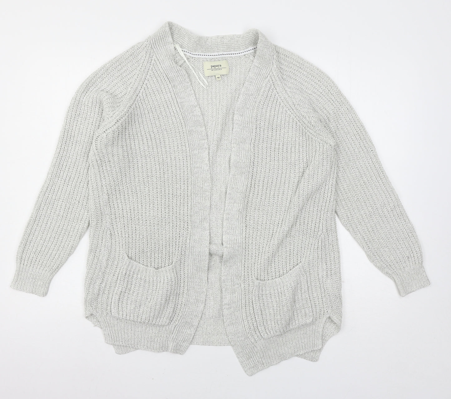 Matalan Womens Grey  Knit Cardigan Jumper Size M
