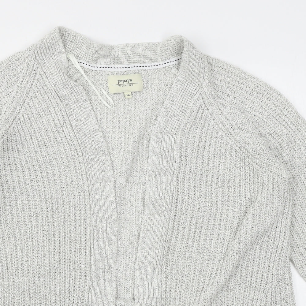 Matalan Womens Grey  Knit Cardigan Jumper Size M