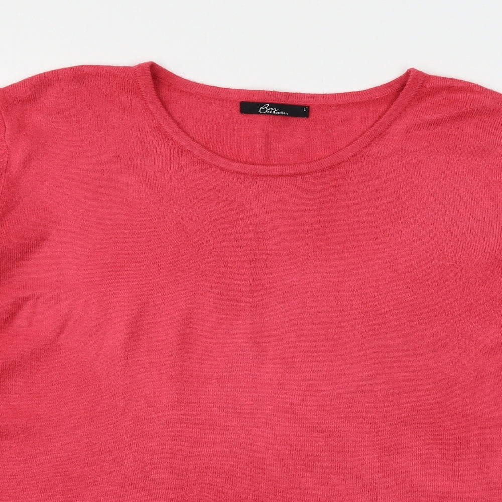 Bonmarché Womens Pink  Knit Pullover Jumper Size L