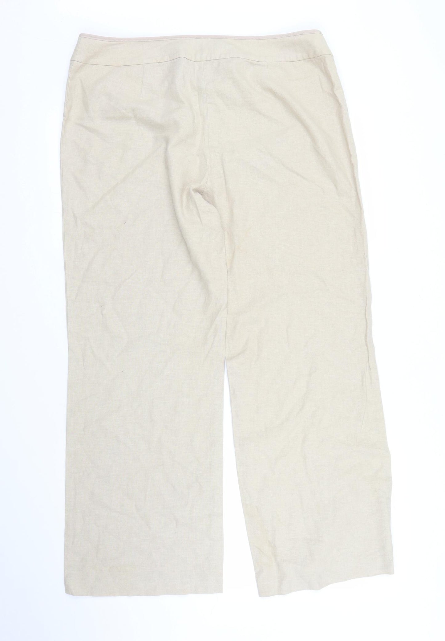 M&S Womens Beige   Trousers  Size 16 L29 in