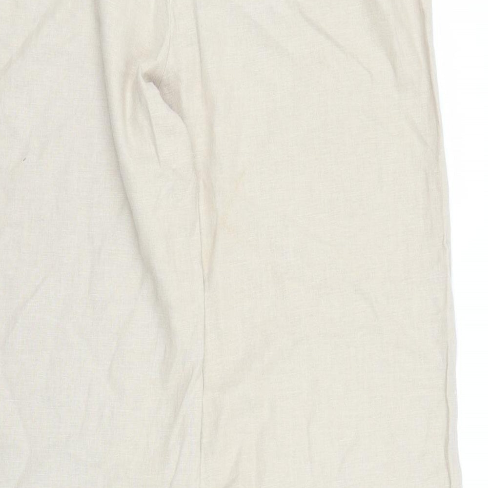 M&S Womens Beige   Trousers  Size 16 L29 in