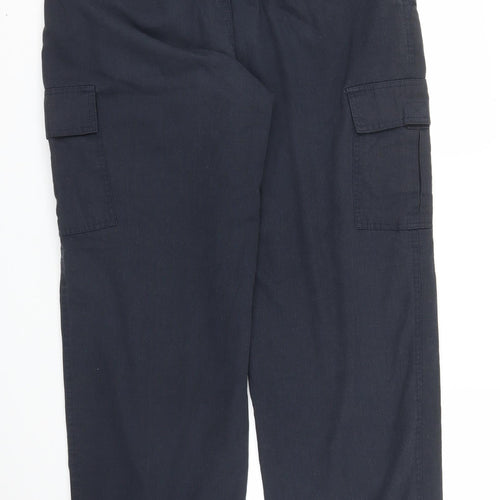 Cotton Traders Mens Blue   Cargo Trousers Size M L28 in