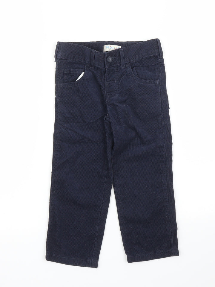 M&S Boys Blue Corduroy Straight Jeans Size 2 Years