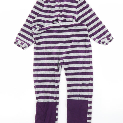 Vertbaudet Girls Purple Spotted  Capri One Piece Size 3-4 Years