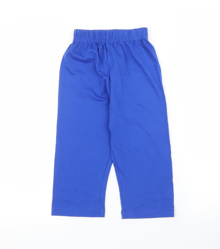 M&S Boys Blue Solid Pyjama Pants Size 2-3 Years