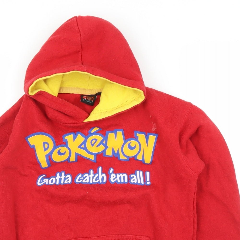 Cotton Ridge Boys Red   Pullover Hoodie Size 10 Years  - Pokemon