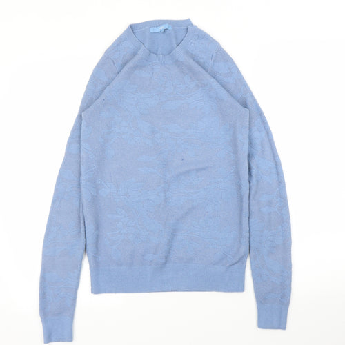 NEXT Womens Blue Floral  Pullover Jumper Size 8