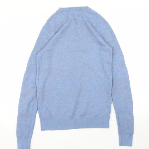 NEXT Womens Blue Floral  Pullover Jumper Size 8