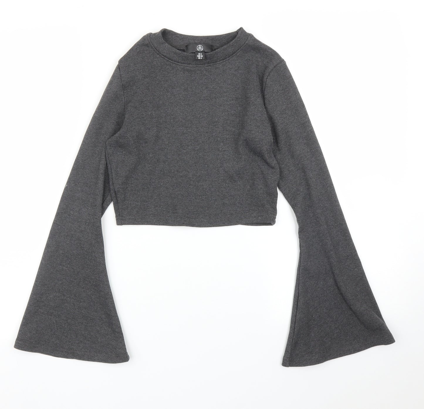 Missguided Womens Grey   Pullover Jumper Size 8  - Cropped