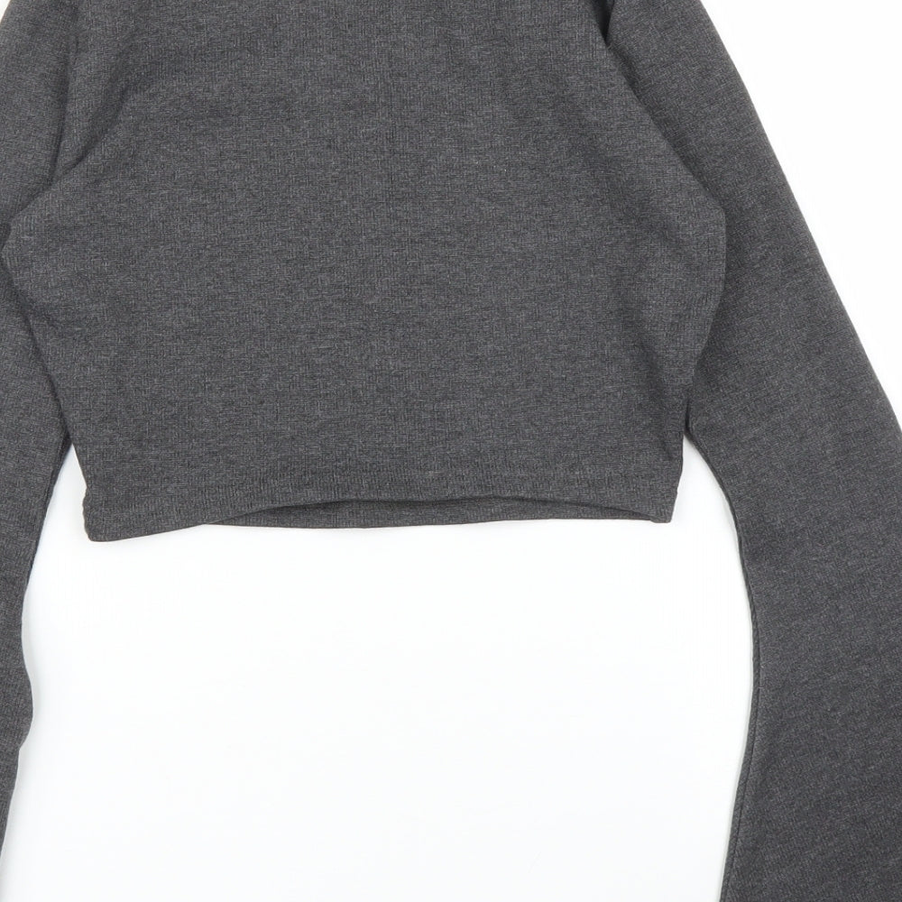 Missguided Womens Grey   Pullover Jumper Size 8  - Cropped