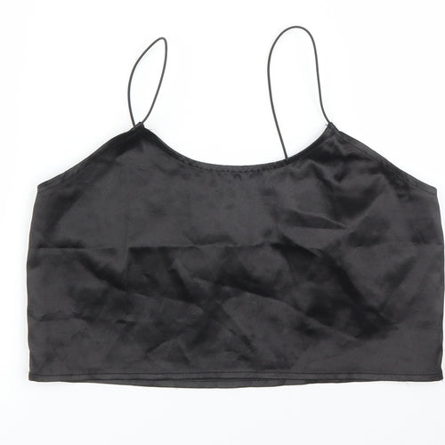 PRETTYLITTLETHING Womens Black   Camisole Blouse Size 6