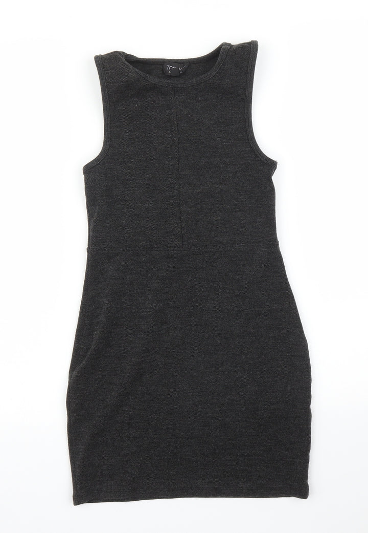 Topshop Womens Grey Sheath Size 10