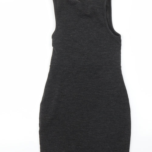 Topshop Womens Grey   Sheath  Size 10
