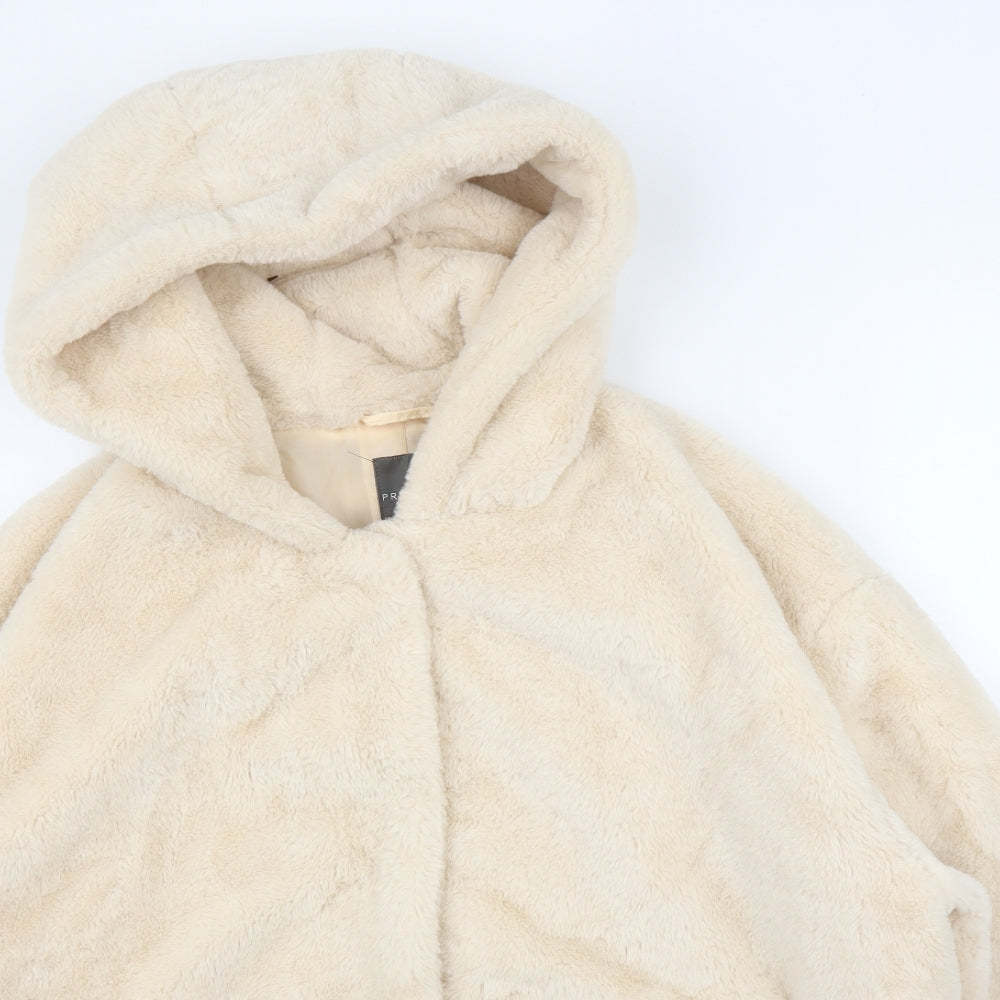 Primark Womens Ivory   Overcoat Coatigan Size L