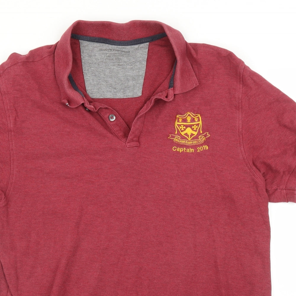 M&S Mens Purple    Polo Size L