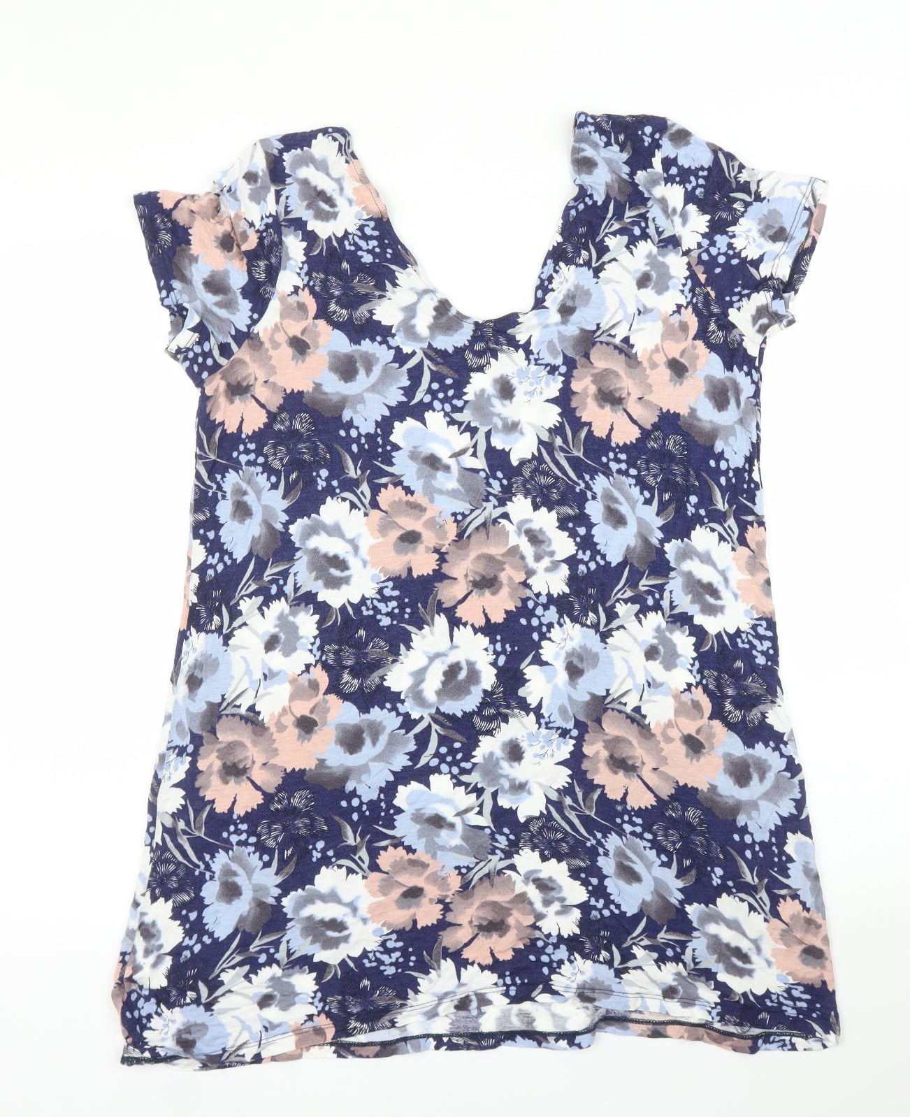 NEXT Womens Blue Floral  Tunic T-Shirt Size 12