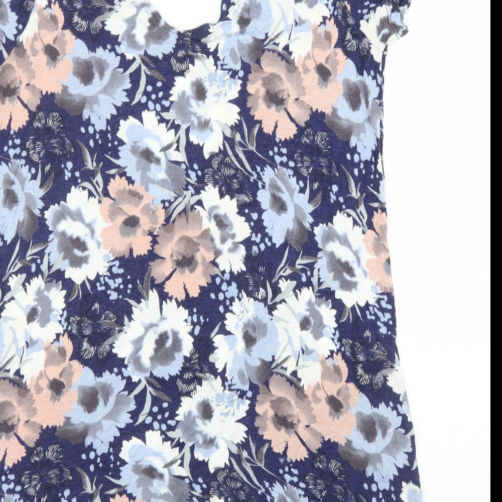 NEXT Womens Blue Floral  Tunic T-Shirt Size 12