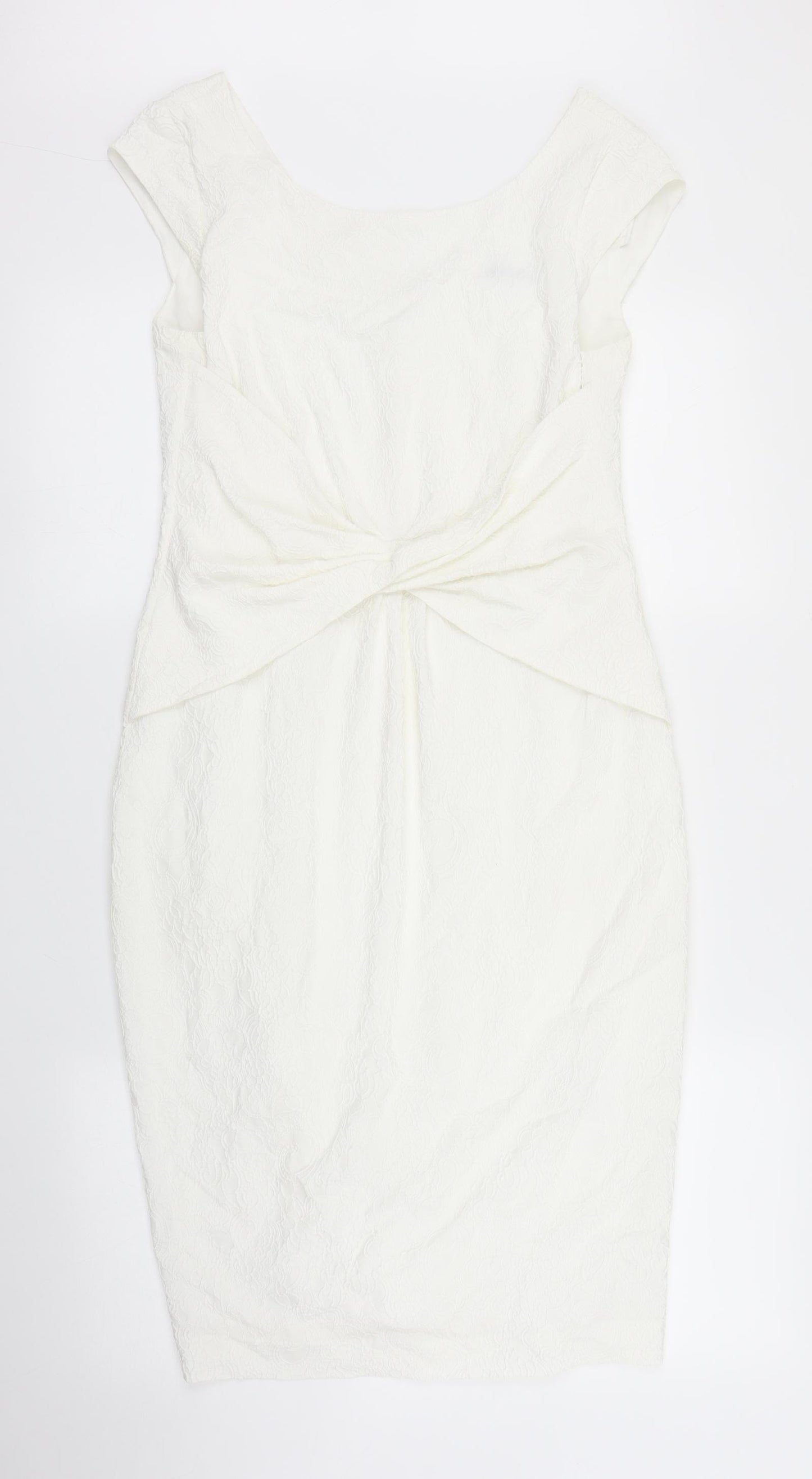 Roman Womens White Floral  Sheath  Size 12