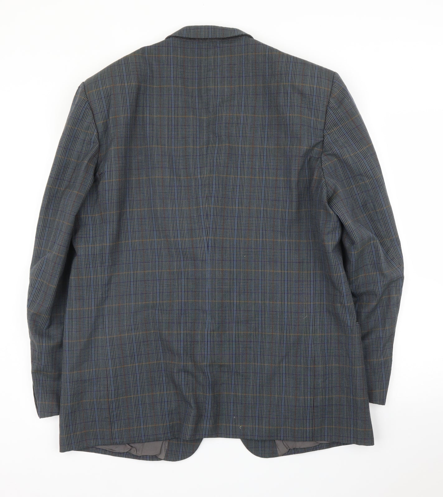 Contezioni Mens Blue Plaid  Jacket Suit Jacket Size 46