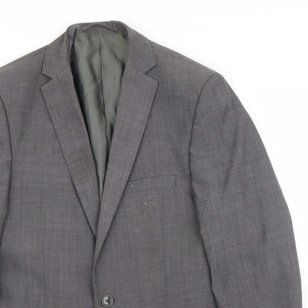 Moss Mens Grey   Jacket Suit Jacket Size 38