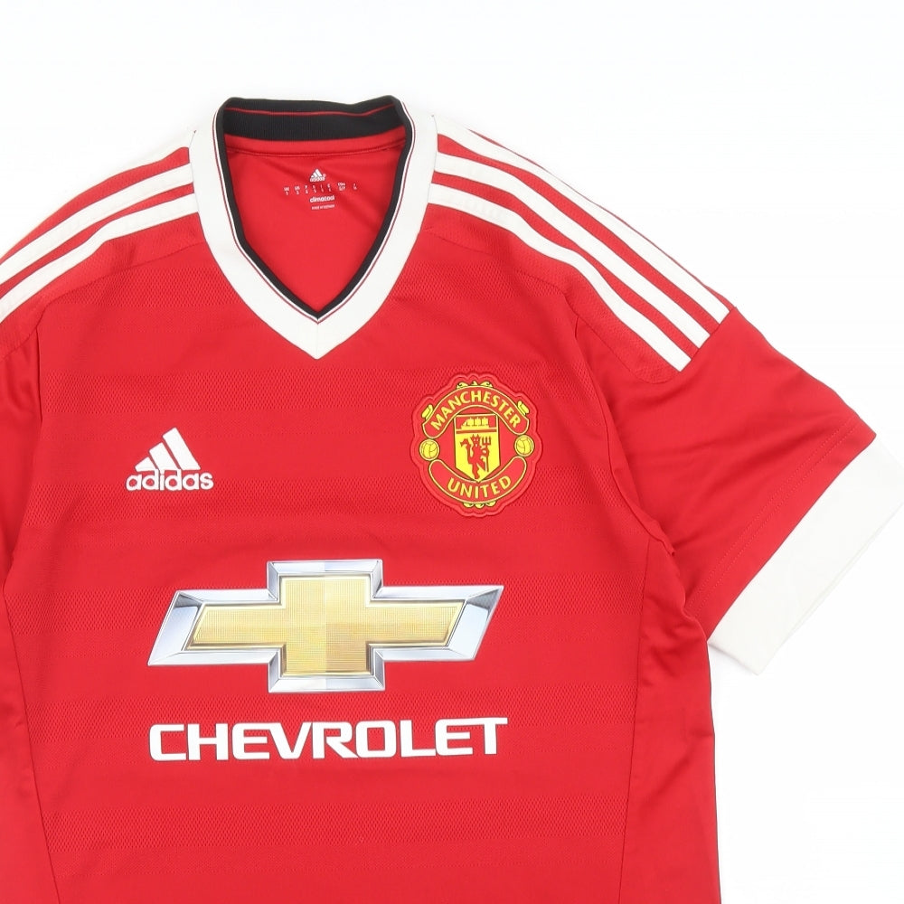 adidas Mens Red   Basic T-Shirt Size S  - Man United