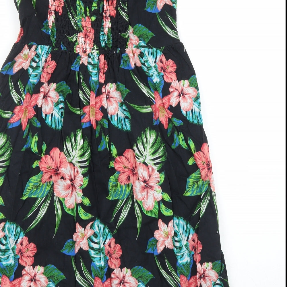 F&F Womens Blue Floral  A-Line  Size 12