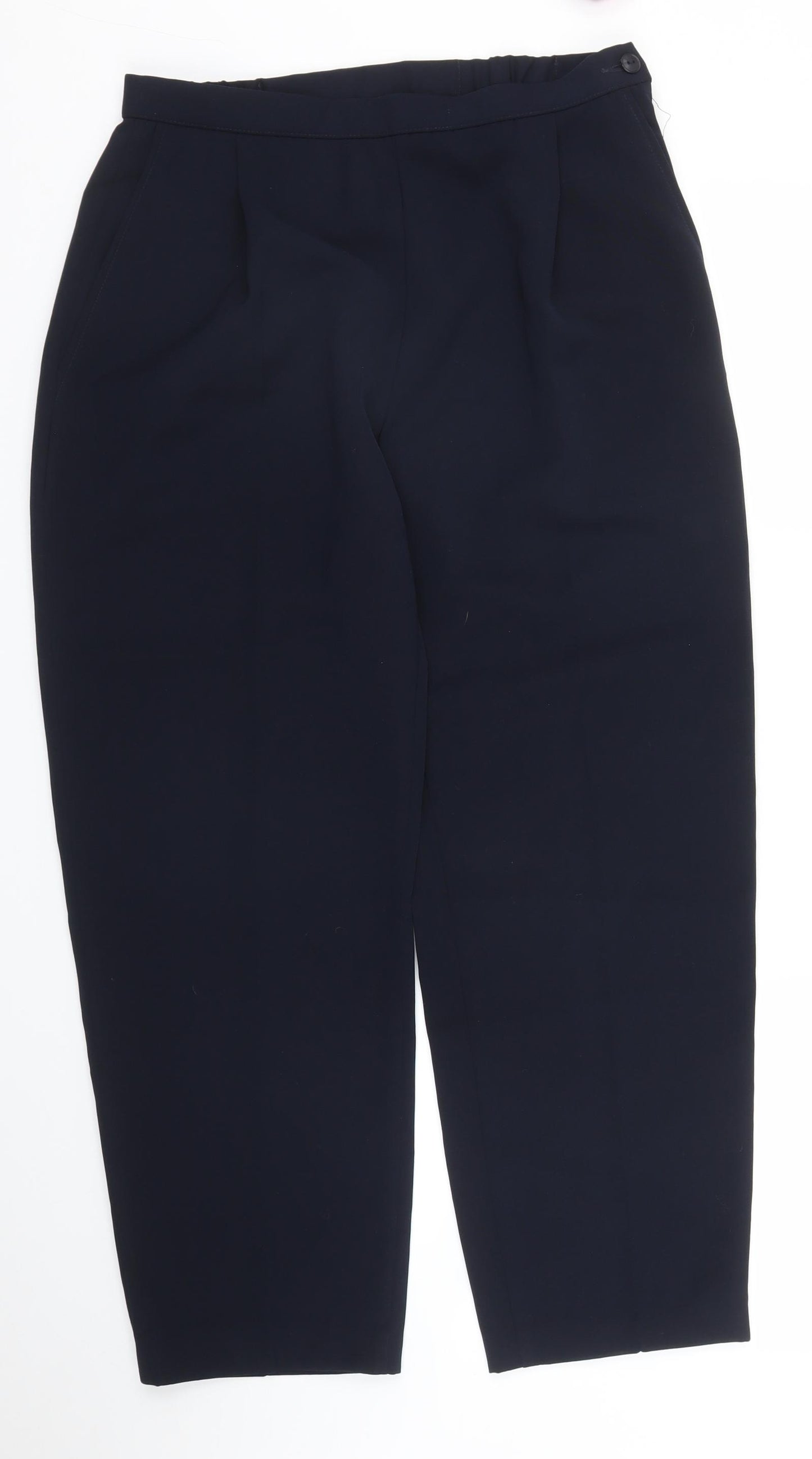 M&S Womens Blue   Capri Trousers Size 14 L26 in