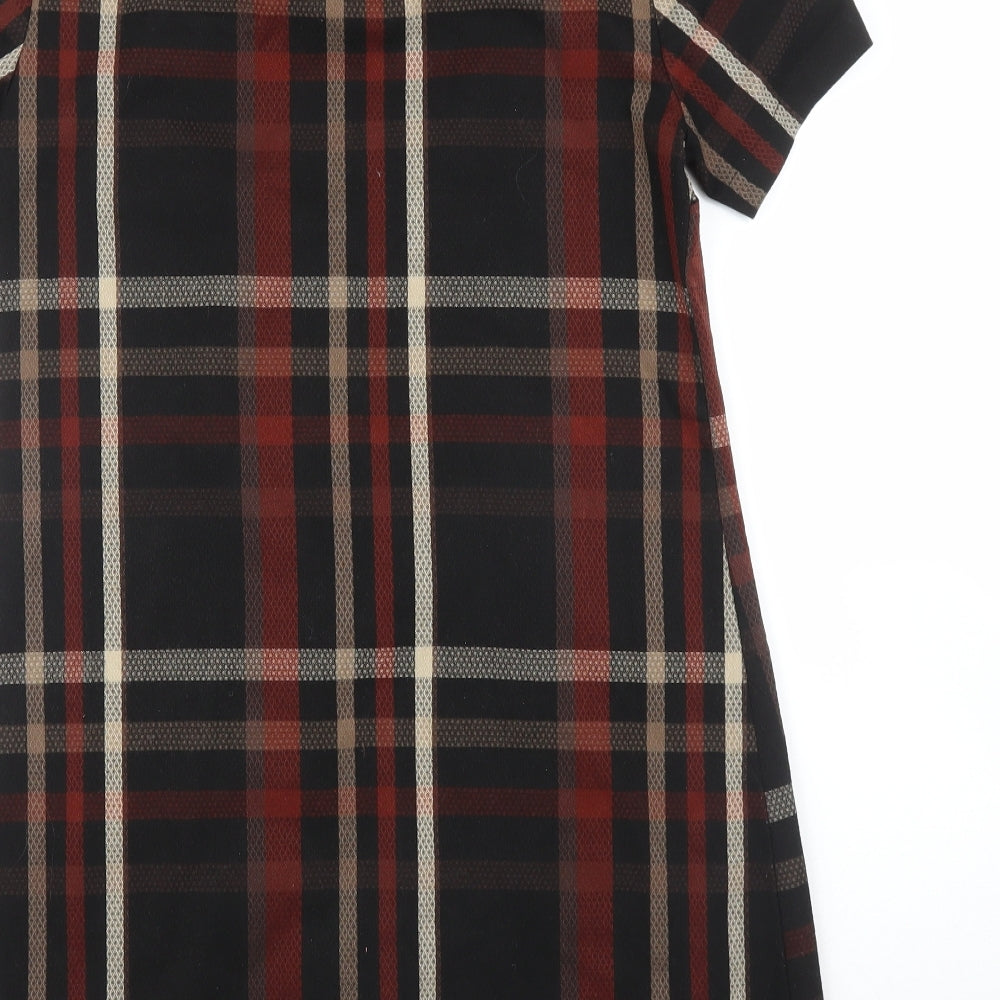 Dorothy Perkins Womens Brown Plaid  Shift  Size 8
