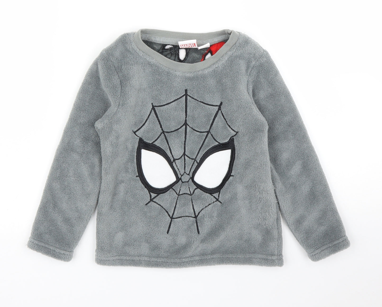 Primark Boys Grey Solid   Pyjama Top Size 3 Years  - Spiderman