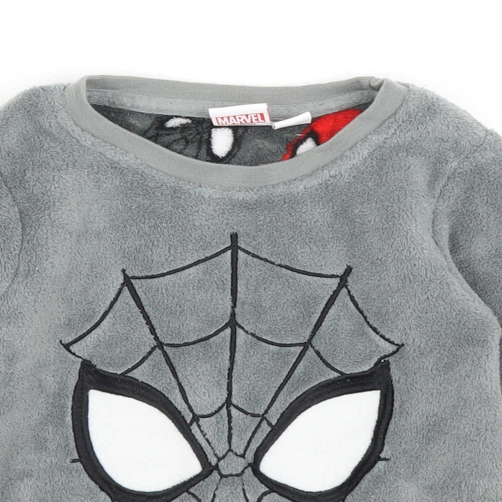 Primark Boys Grey Solid   Pyjama Top Size 3 Years  - Spiderman