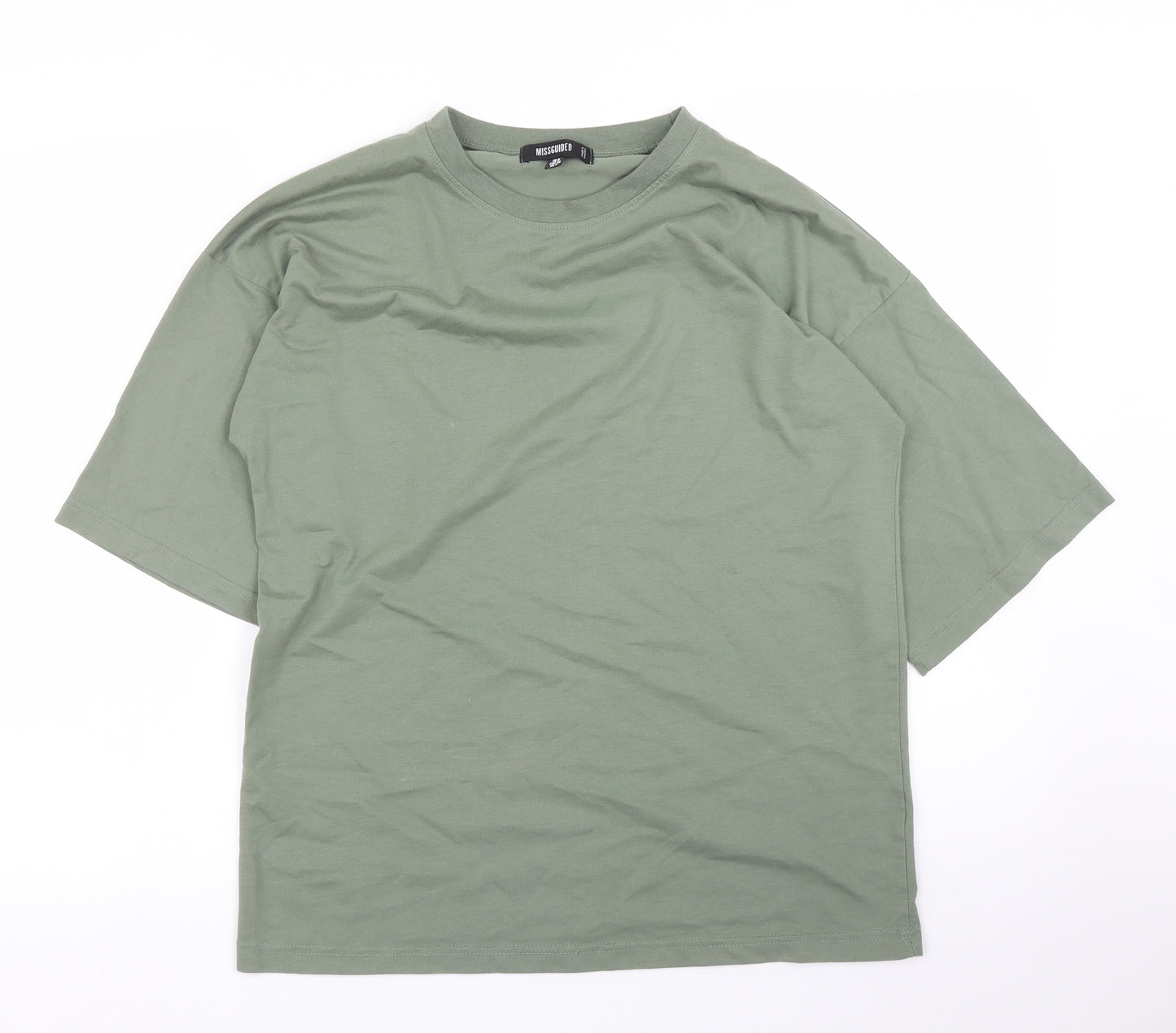 Missguided Womens Green   Basic T-Shirt Size 8