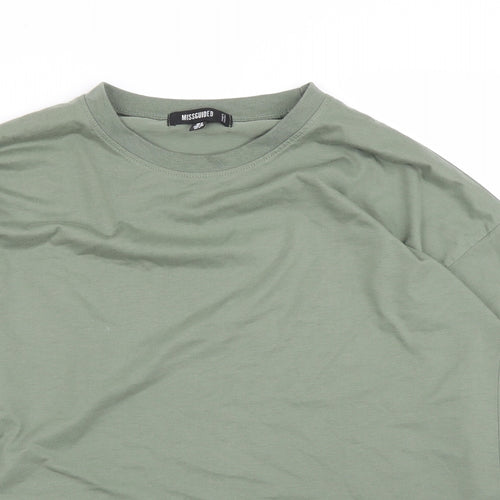 Missguided Womens Green   Basic T-Shirt Size 8