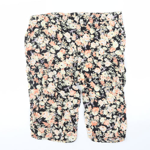 Klass Womens Pink Floral  Capri Trousers Size 14