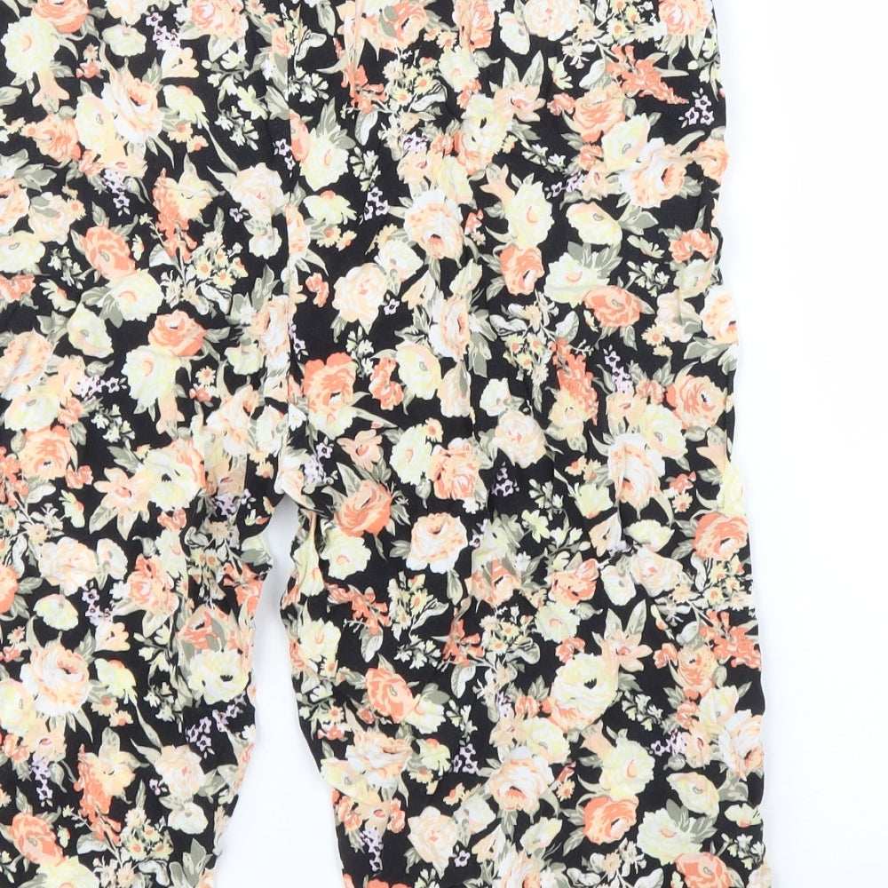 Klass Womens Pink Floral  Capri Trousers Size 14