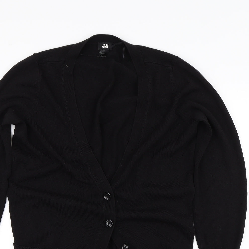 H&M Womens Black   Cardigan Jumper Size M