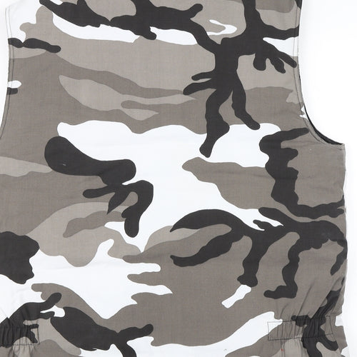 camo vest Mens Grey Camouflage  Gilet Coat Size M