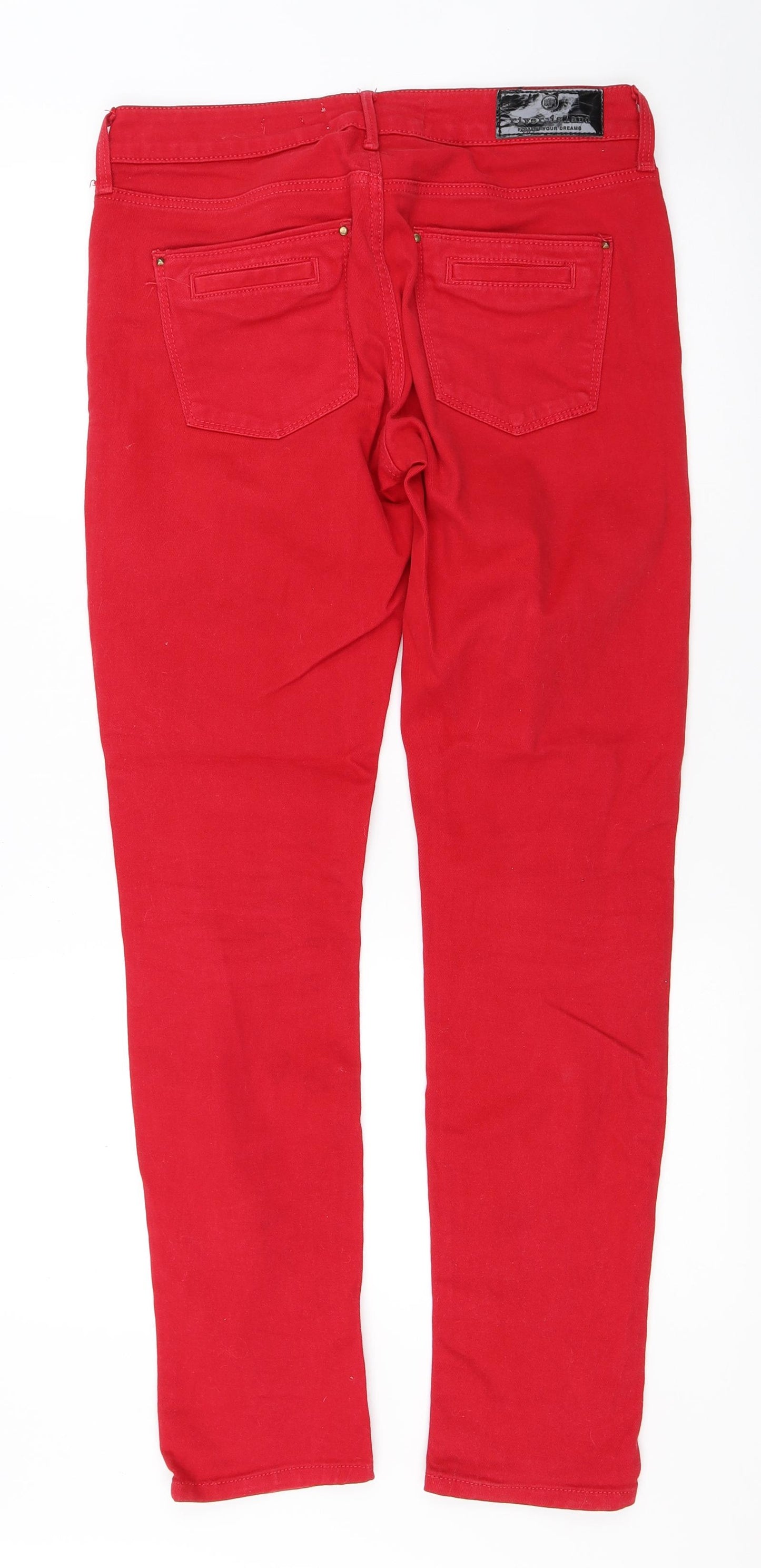 River Island Womens Red   Straight Jeans Size 10 L29 in
