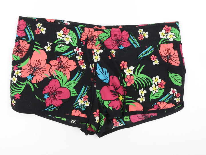 Girl Xpress Womens Multicoloured Floral  Hot Pants Shorts Size 10