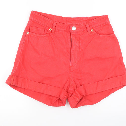 Monki Womens Red   Mom Shorts Size 28