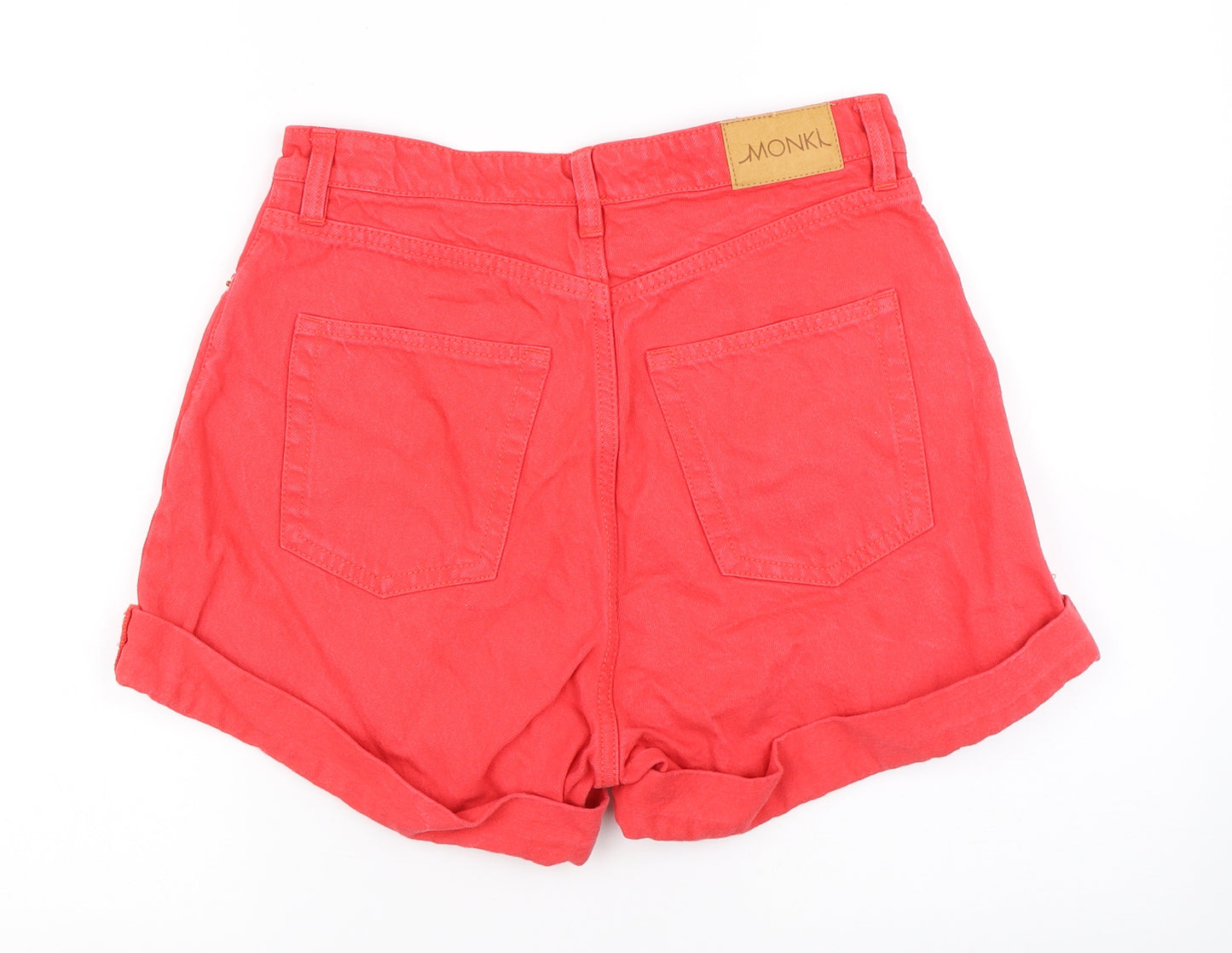 Monki Womens Red   Mom Shorts Size 28