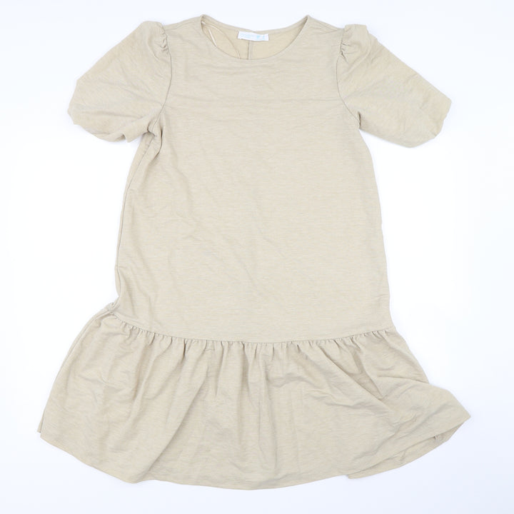 Primark Womens Beige Houndstooth Slip Dress Size 8