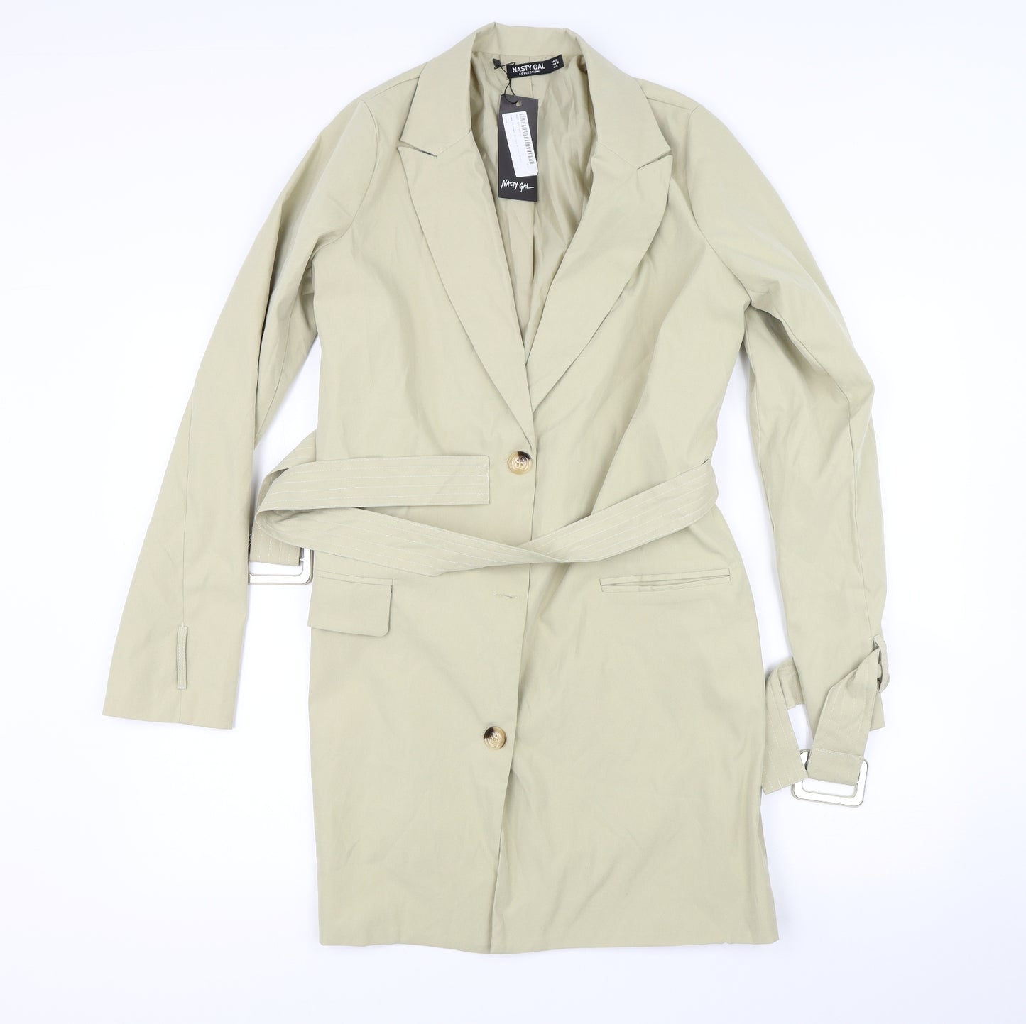 Nasty Gal Womens Beige   Trench Coat Coat Size 8