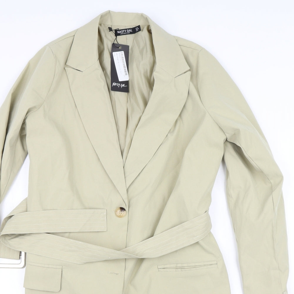 Nasty Gal Womens Beige   Trench Coat Coat Size 8