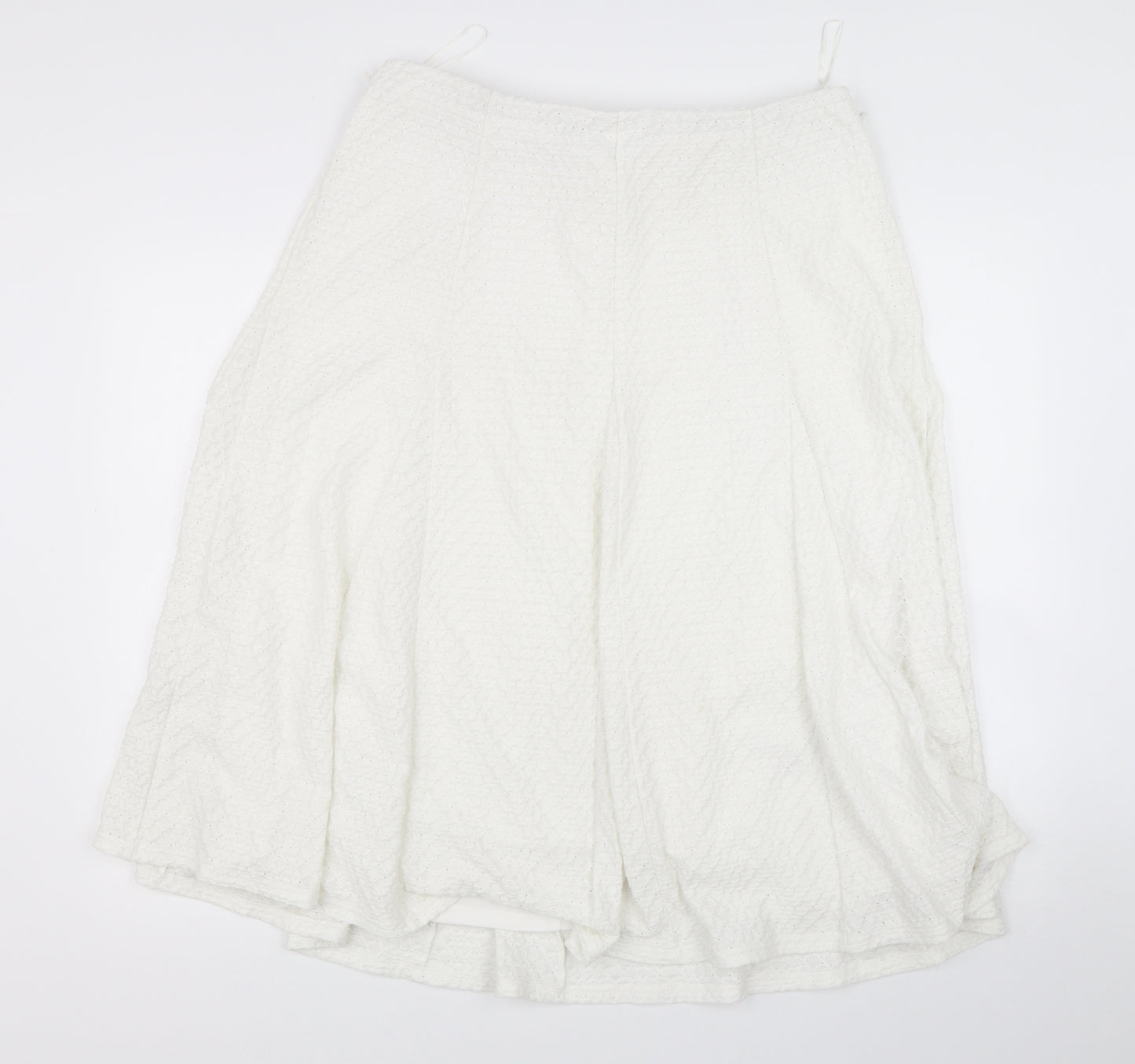 Bonmarché Womens White   Maxi Skirt Size 14