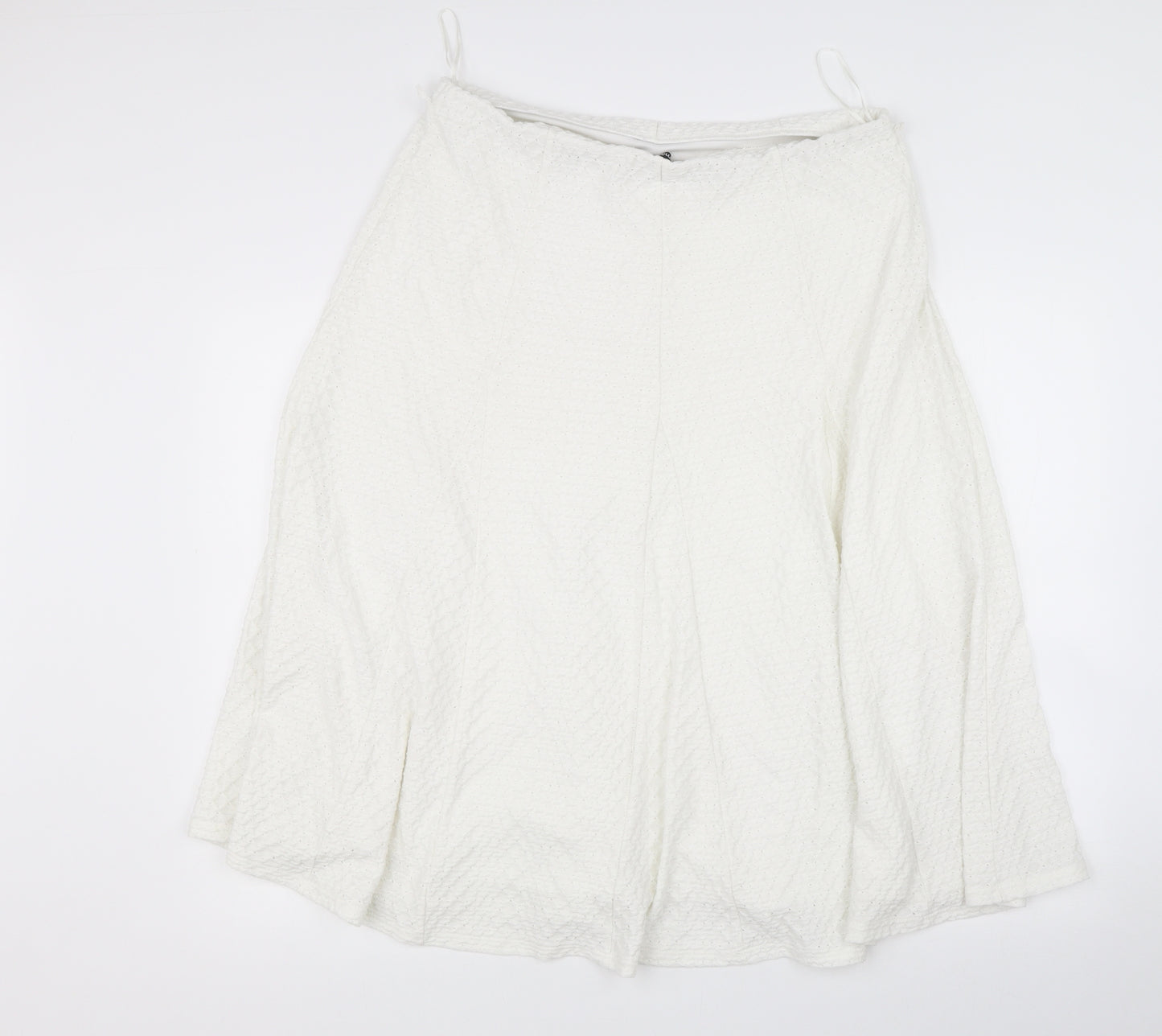 Bonmarché Womens White   Maxi Skirt Size 14